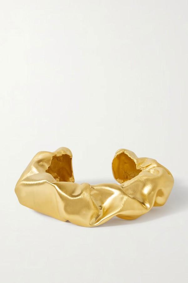 Scrunch Gold Vermeil Cuff from Completedworks