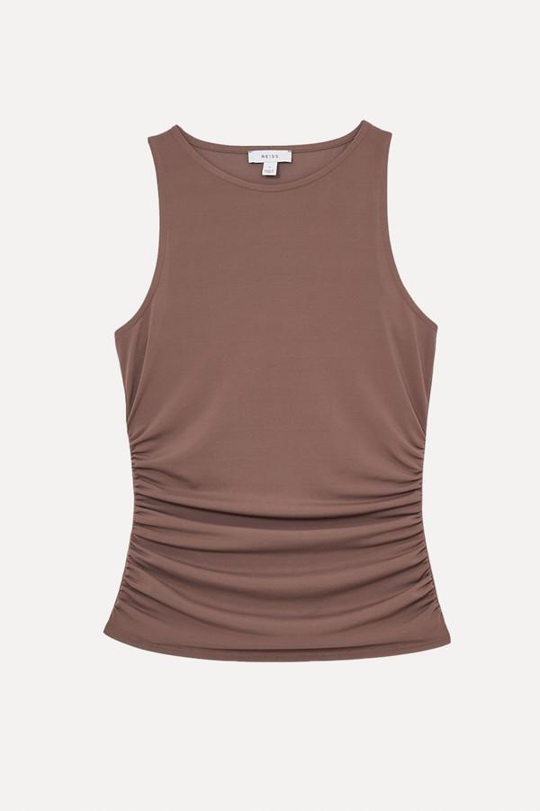 Madelynne Ruched-Side Jersey Top from Reiss