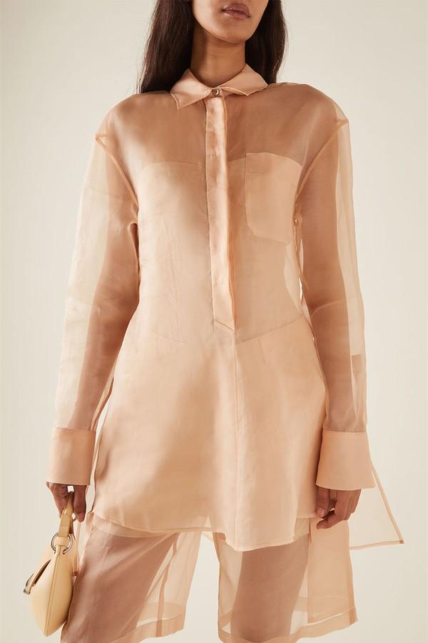 Sheer Silk-Organza Shirt from Del Core