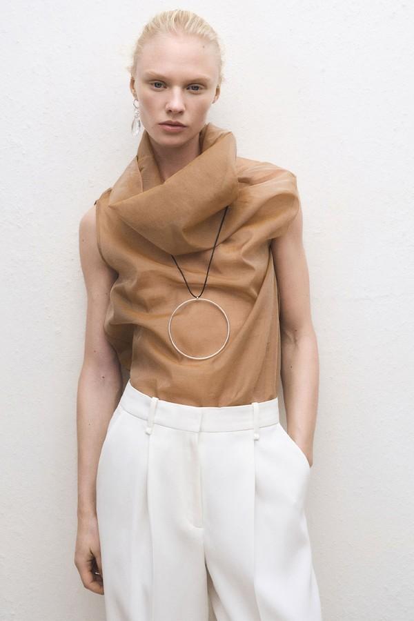 Silk Blouse With Asymmetrical Neckline from Mango