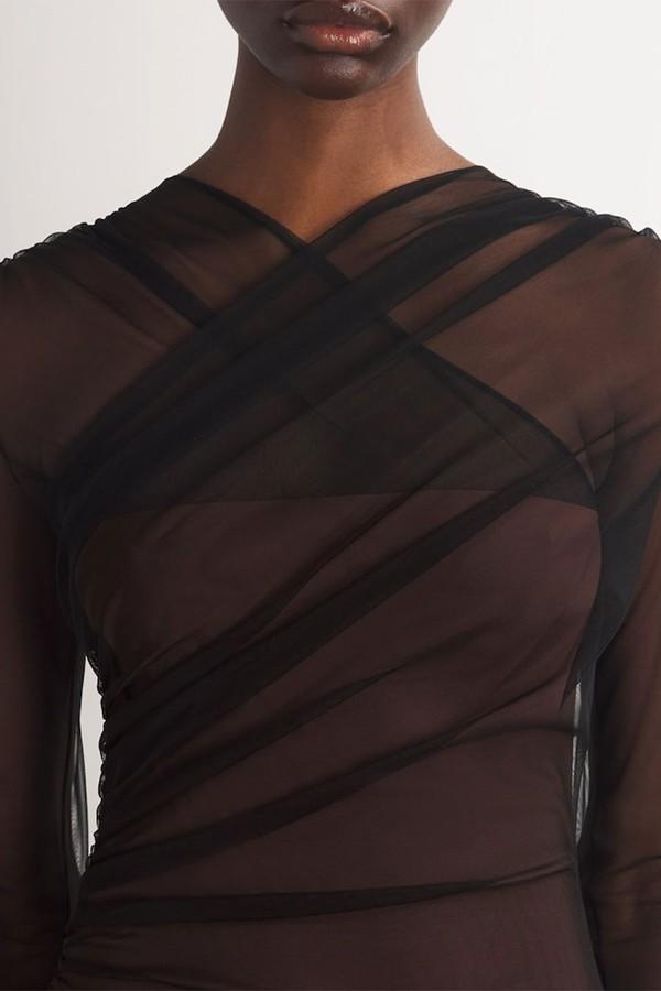 Mesh Semi-Sheer Bodysuit from Nensi Dojaka