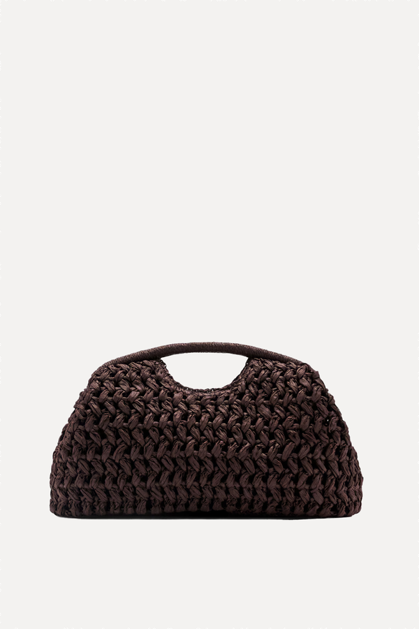 Natural Fiber Clutch Bag from Mango