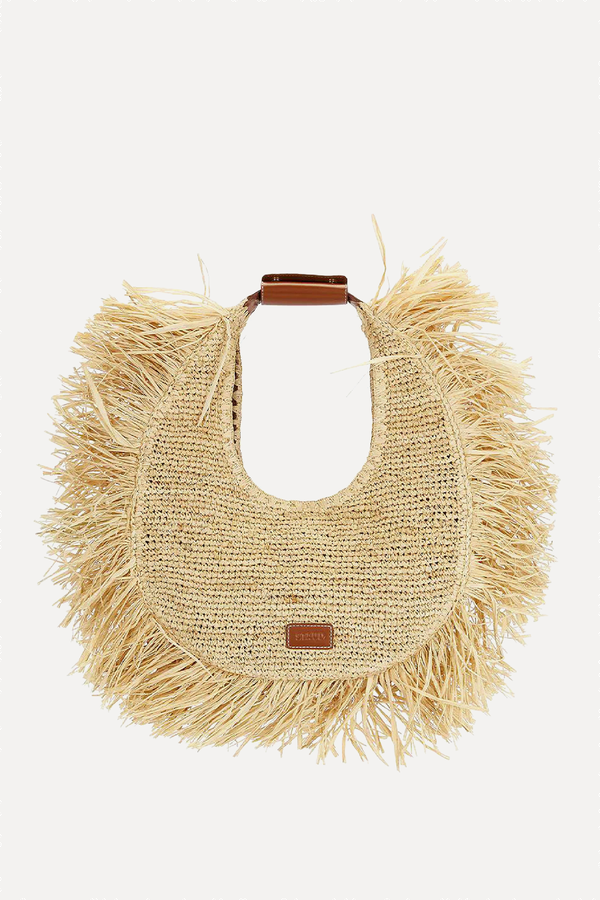 Raffia Moon Tote Bag from Staud