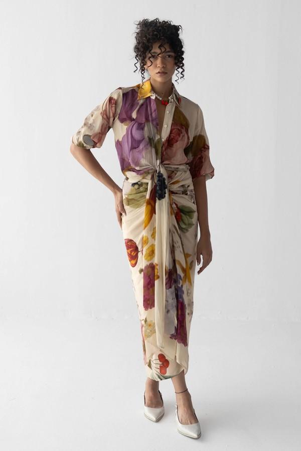 Cherimoya Tie Up Top & Skirt Set from Yam