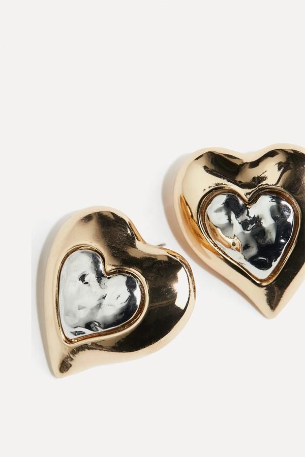 Heart-Shaped Stud Earrings from H&M