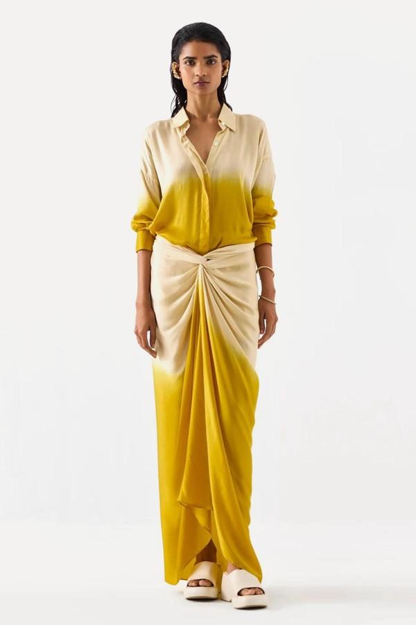 Dawn Shirt Draped Dress