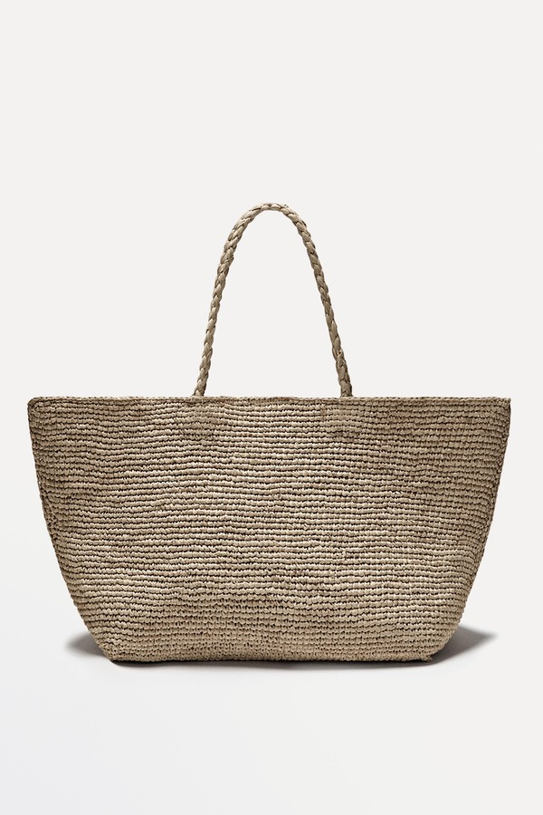 Natural Raffia Shopper Bag from Massimo Dutti
