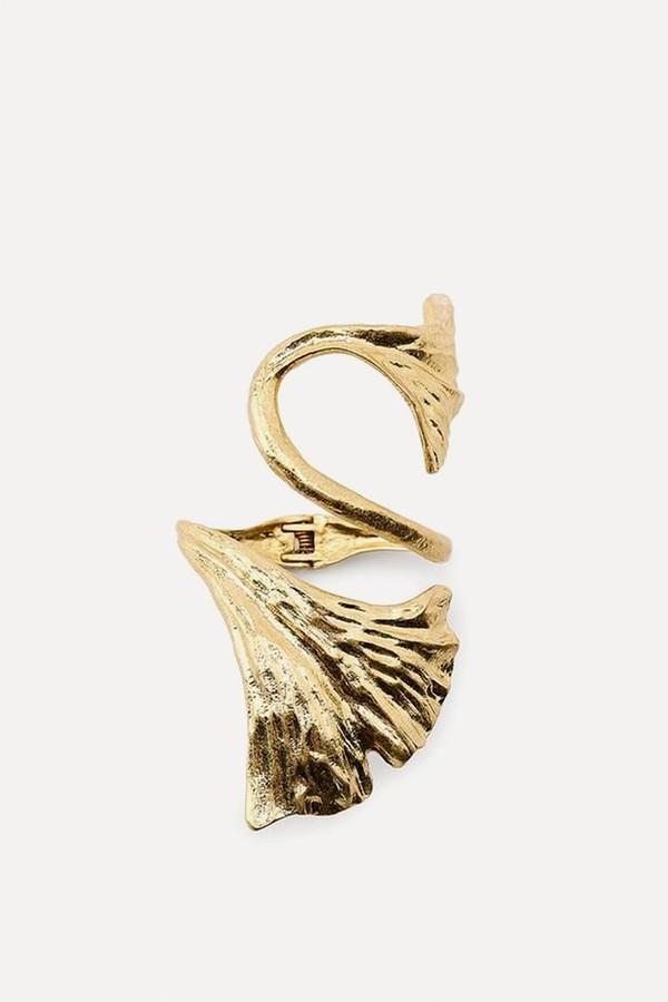 Metal Cuff Leaf Bracelet from Zara