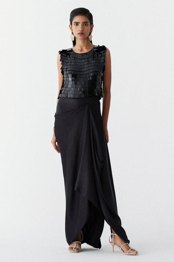 Toucan Sequin Blouse & Knot Skirt