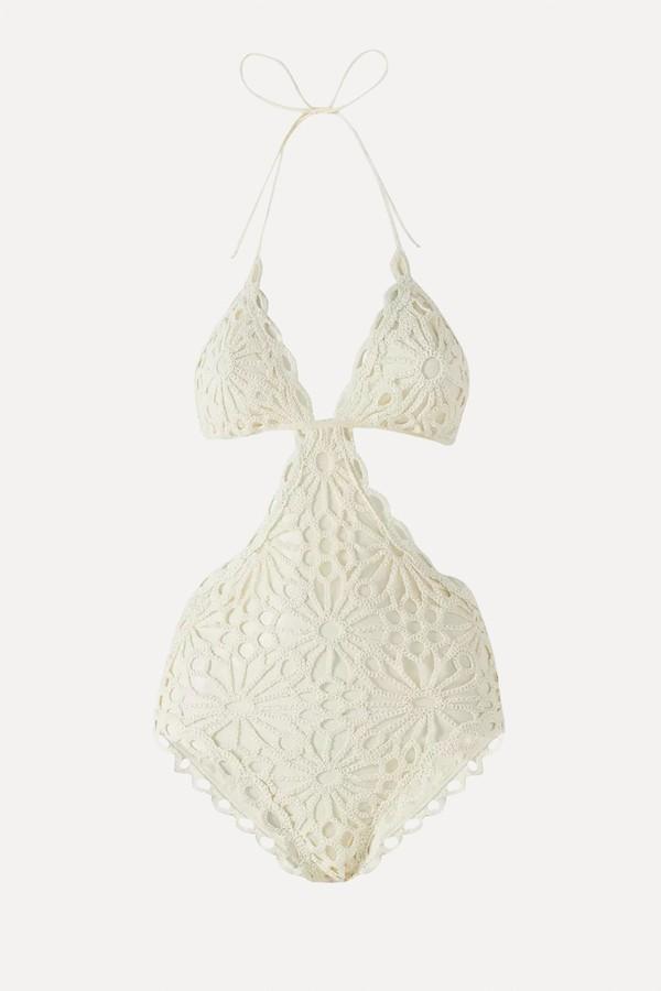 Cut-Out String Mio One-Piece Swimsuit from Norma Kamali