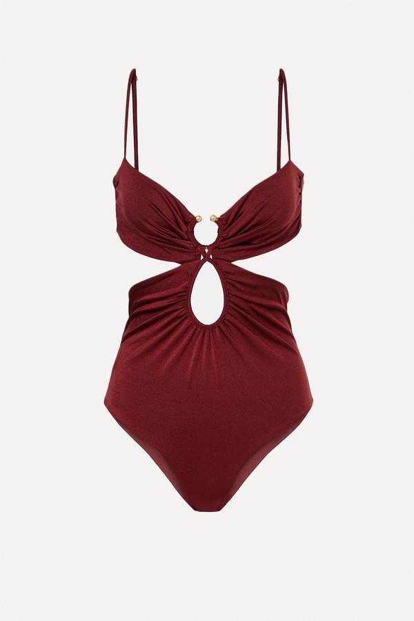 Gathered Cutout Swimsuit from JOHANNA ORTIZ