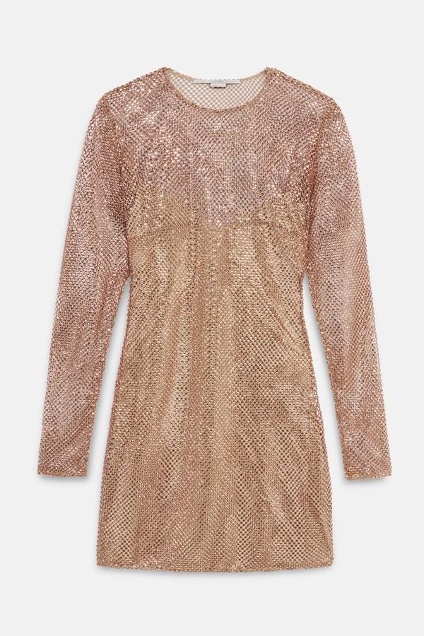 Crystal Mesh Silk Mini Dress from Stella McCartney