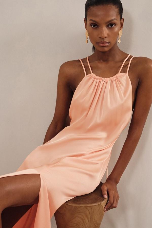 Tallie Satin Halterneck Maxi Dress from Reiss