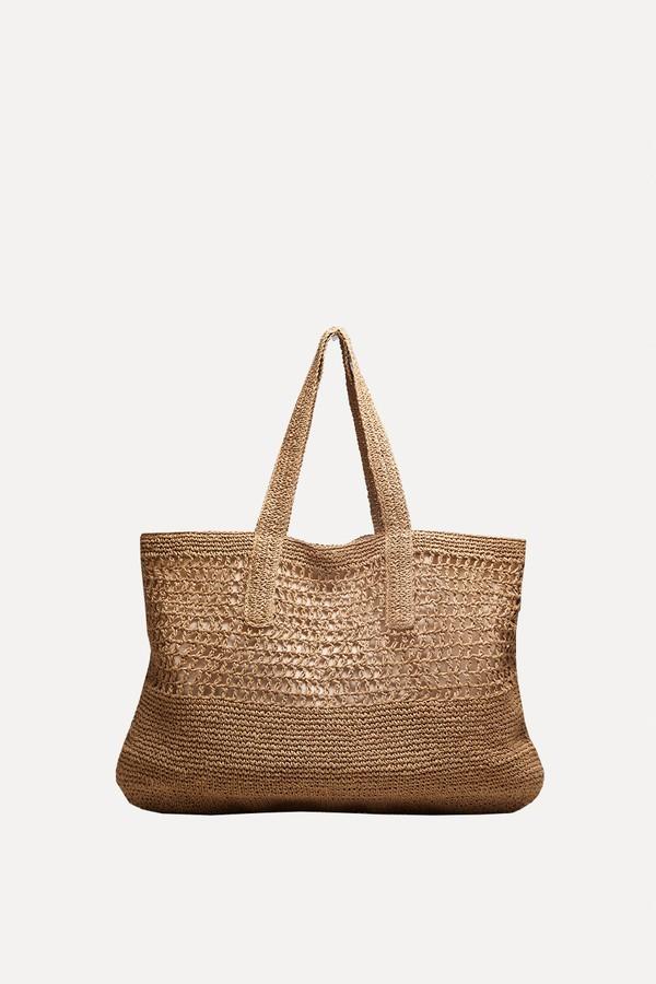 Large Crochet-Straw Tote from & Other Stories