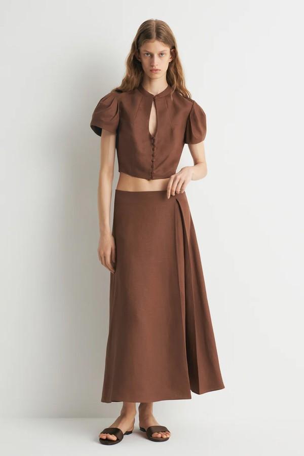 Lyocell-Linen Midi Skirt from Limé