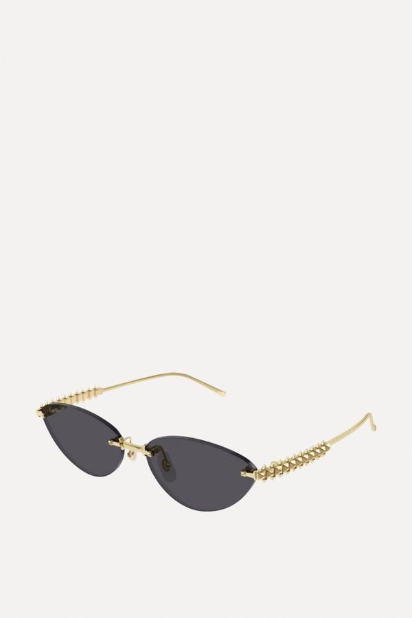 Geometric-Frame Sunglasses from Cartier Eyewear