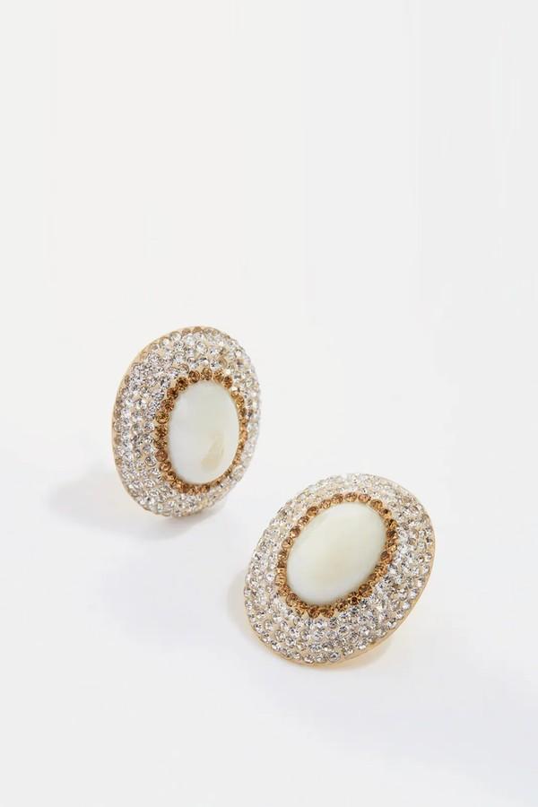 Crystal Stud Clip On Earrings from Soru