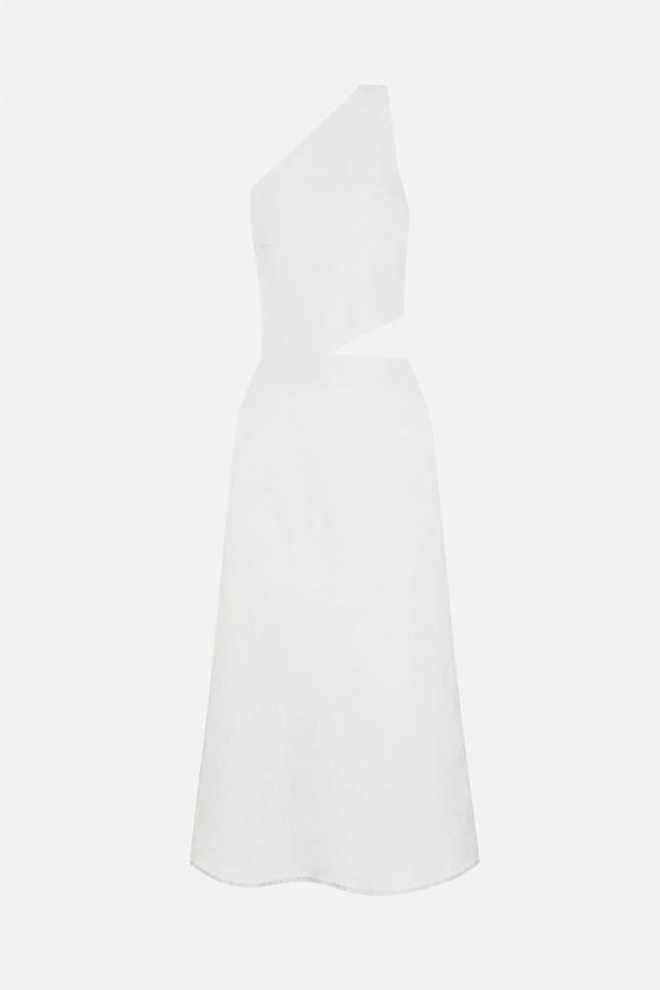 The Ava Asymmetric Maxi Dress from Arkitaip