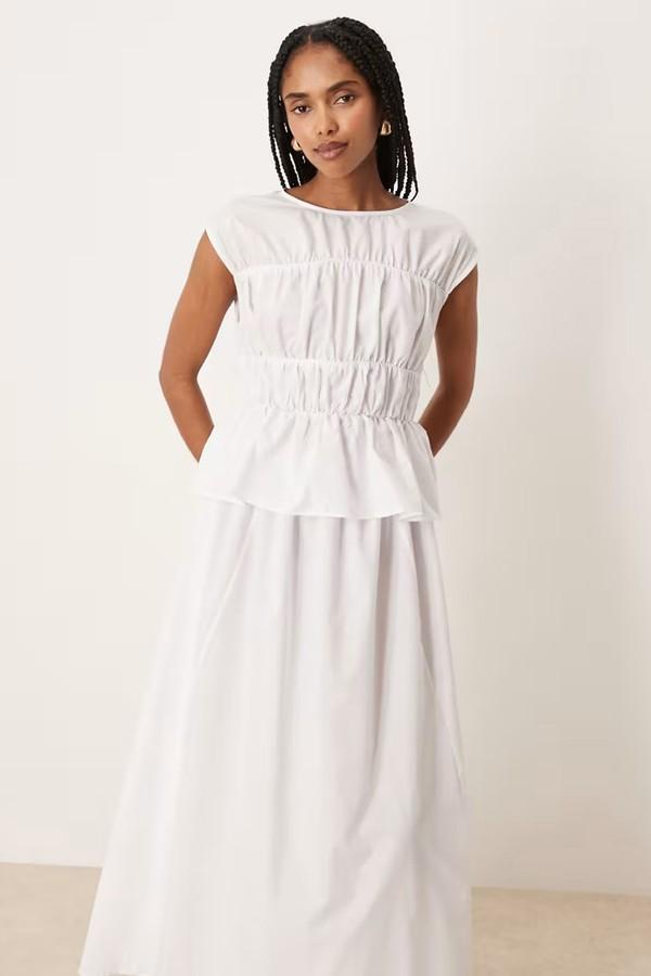 Ruched Panelled Maxi Dress from ASOS Design