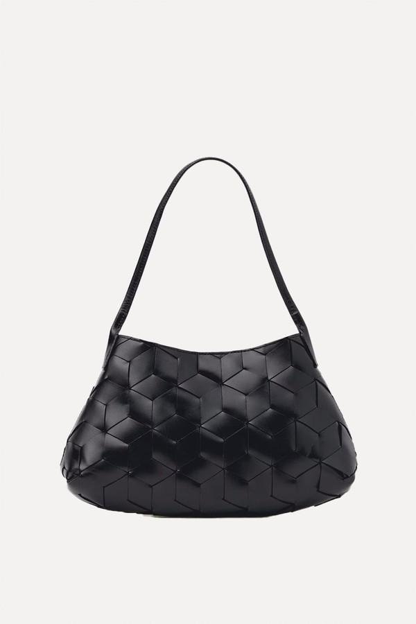 Braided Leather Shoulder Bag
