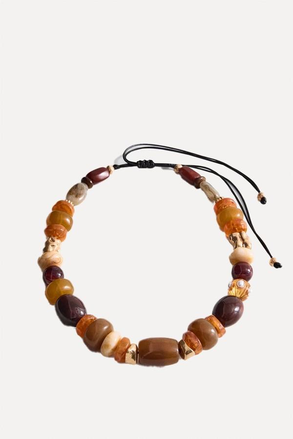 Maxi Necklace With Combined Resin Balls