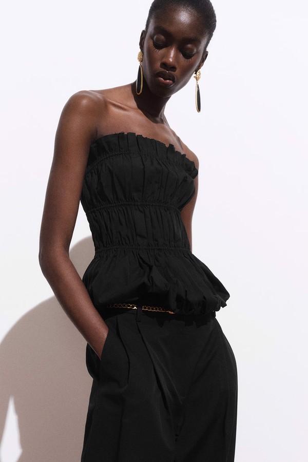 Ruched Strapless Top