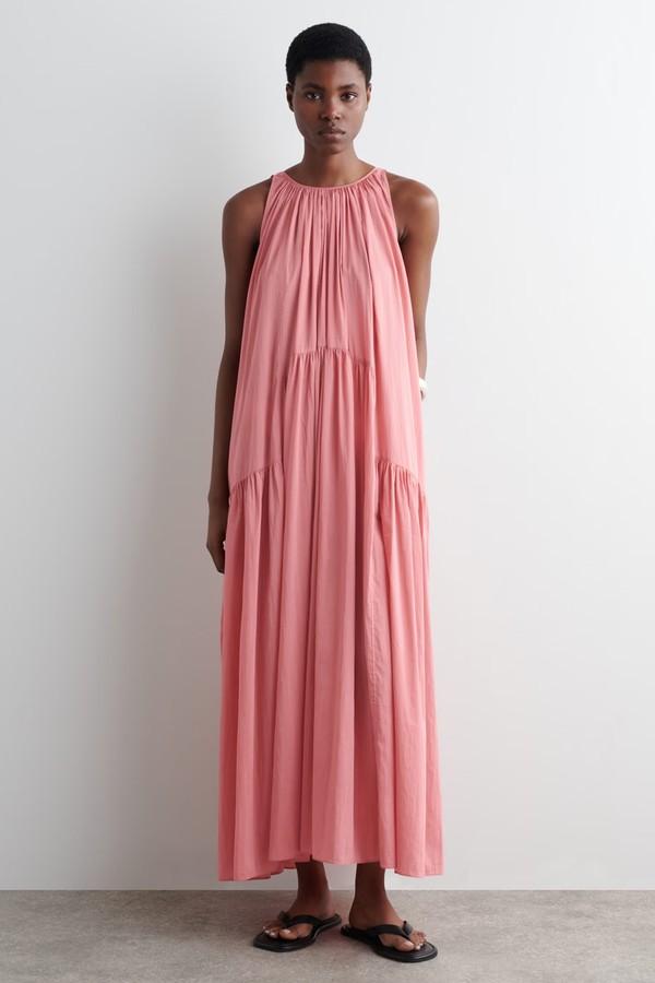 Gathered Halterneck Maxi Dress