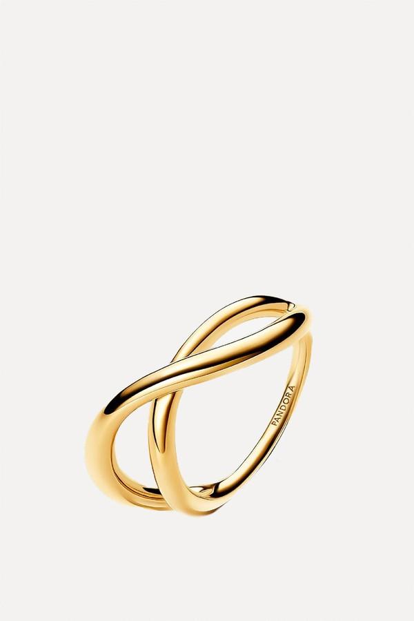 Organically Shaped Infinity Ring
