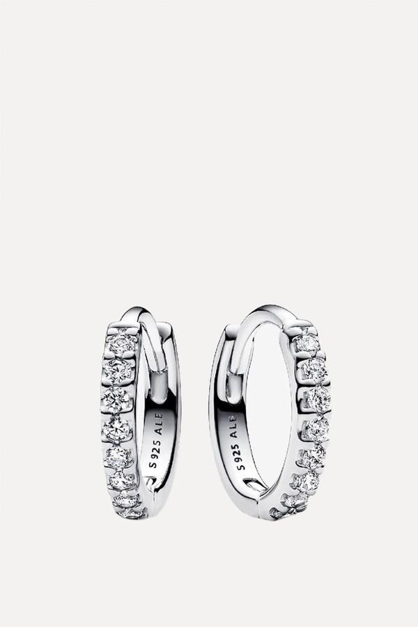 Sparkling Huggie Hoop Earrings