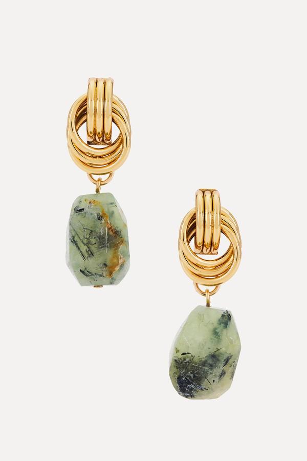 Brielle Knot Stone Drop Earrings from Lelet NY