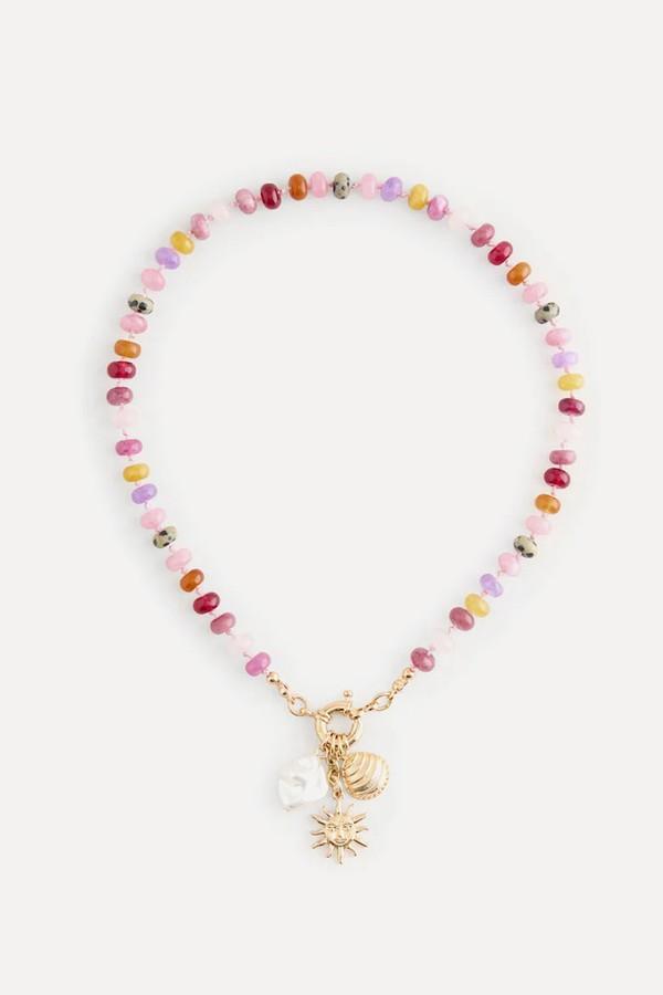 Beaded Sun Necklace from Rockett St George