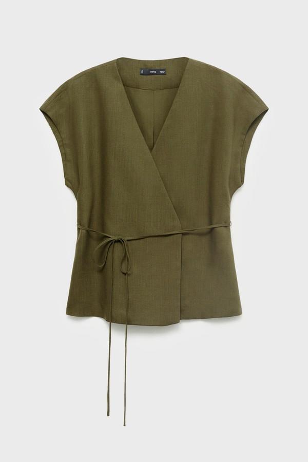 Lyocell Wrap Top from Mango