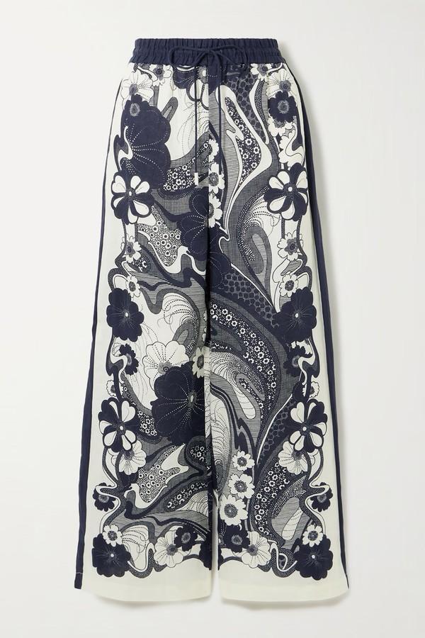 Mickey Floral-Print Linen-Gauze Wide-Leg Pants from ALÉMAIS