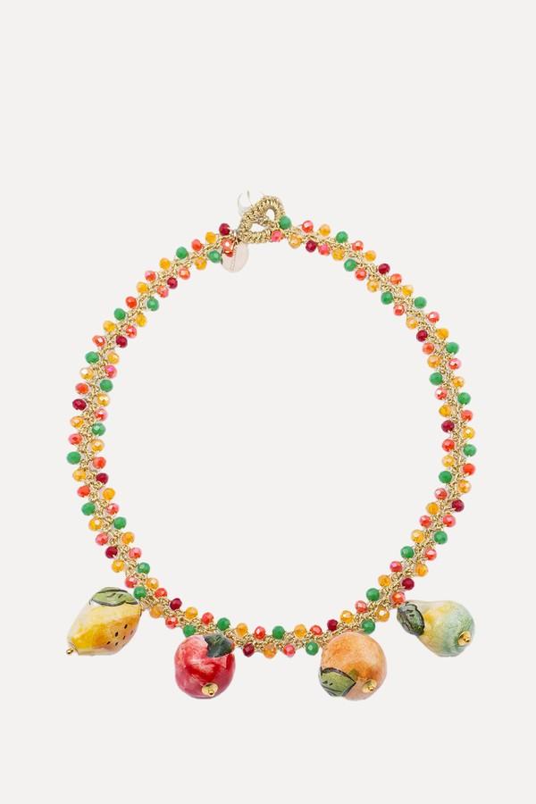 Tutti Frutti Short Beaded Necklace from Cashfana