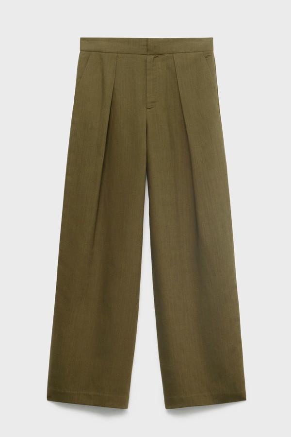 Linen-Blend Pleated Trousers from Mango