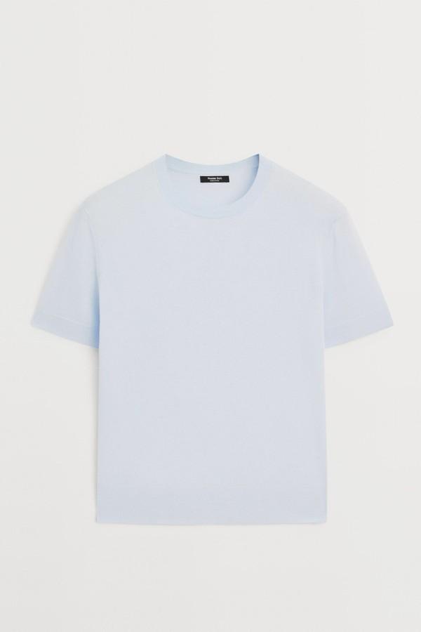 Short-Sleeve Wool Blend Knit Sweater from Massimo Dutti