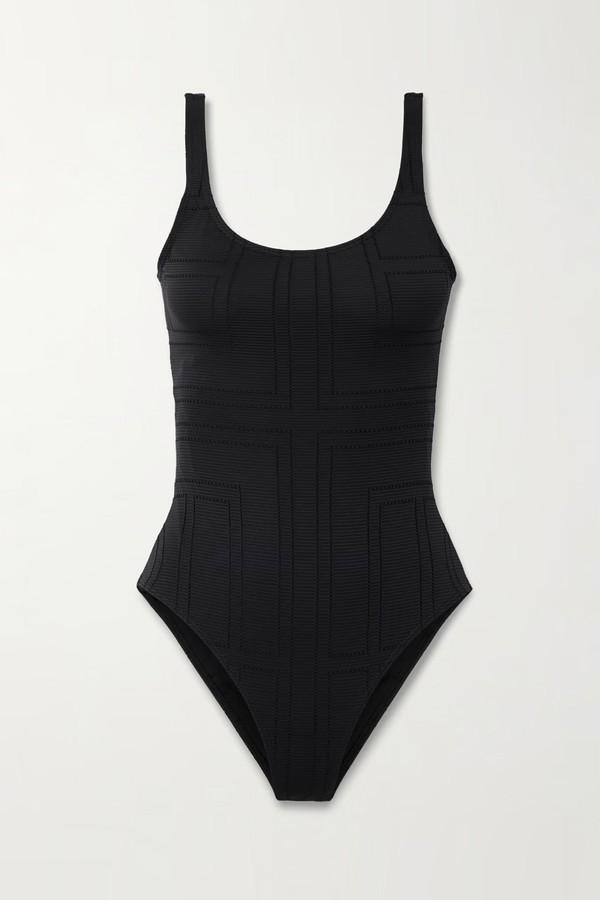 Ribbed Pointelle-Knit Recycled Swimsuit from Toteme