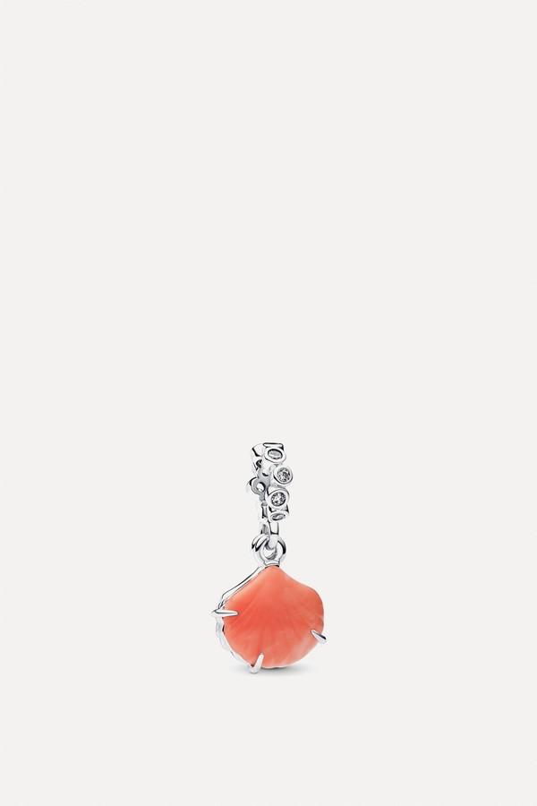Coral-coloured Shell Double Dangle Charm