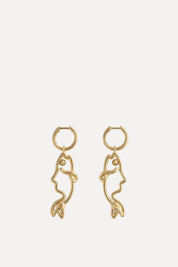 Fish Earrings from Bottega Veneta