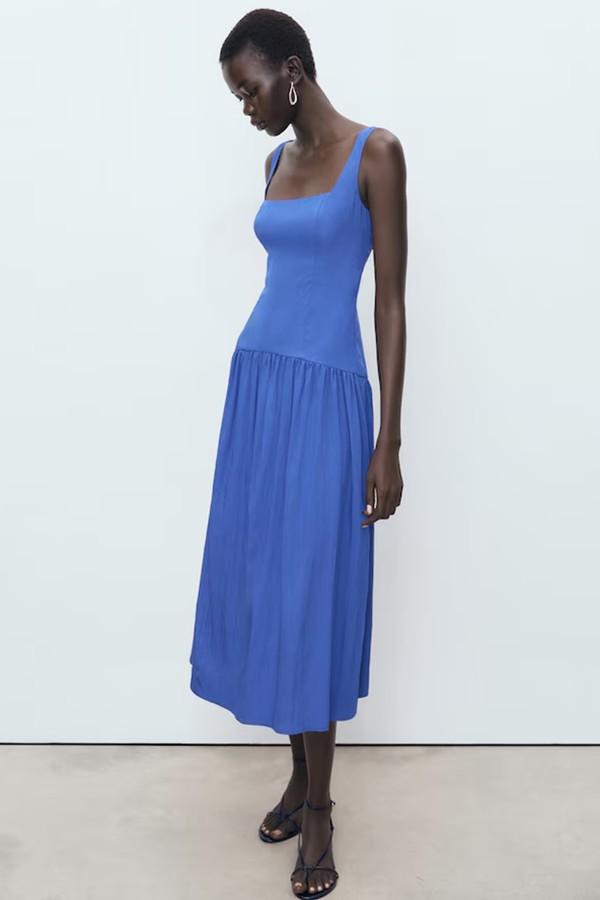 Flared Cotton Dress from Mango