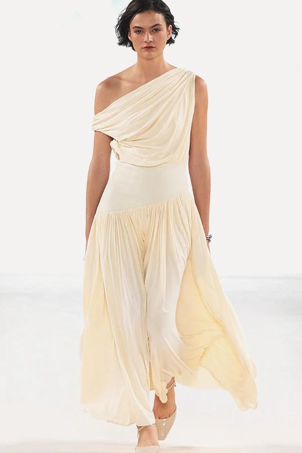 Gwen Off Shoulder Drape Dress from Abadia
