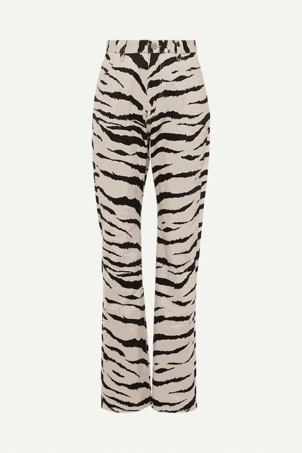 Zebra-Print Jeans from Alaïa 