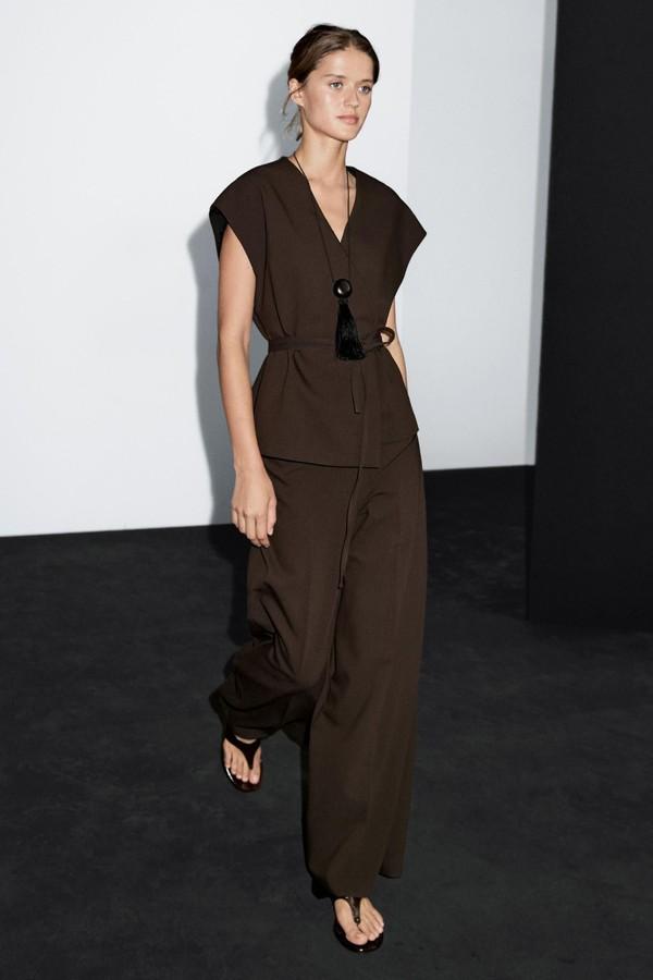 Crossover Kimono With Ties