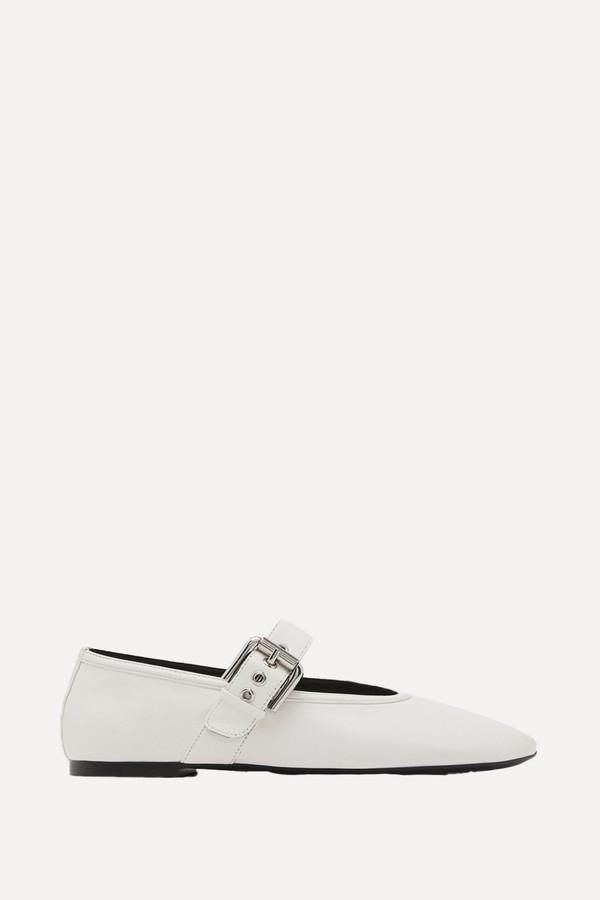 Soft Ballet Flats With Buckle