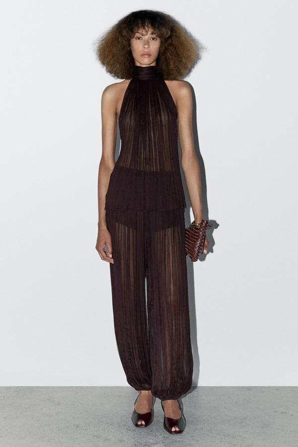 Pleated Halter Top from Massimo Dutti