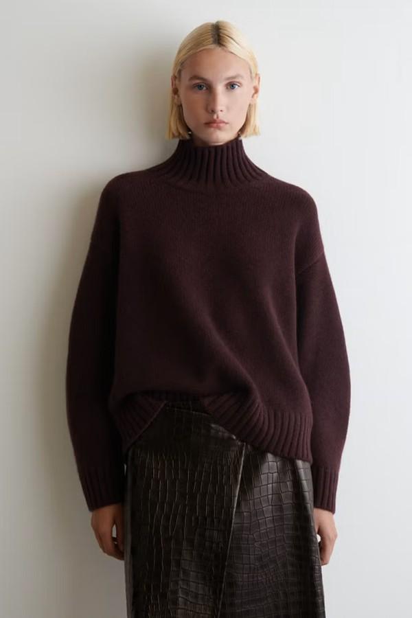 Cashmere High-Neck Jumper from COS