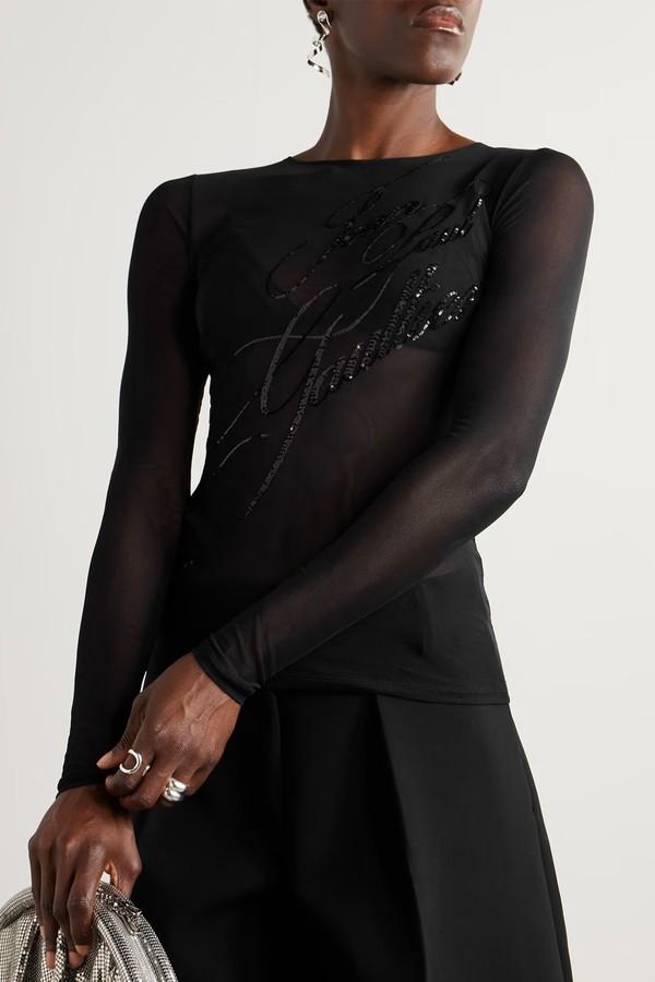 Sequin-Embellished Mesh Top from Jean Paul Gaultier