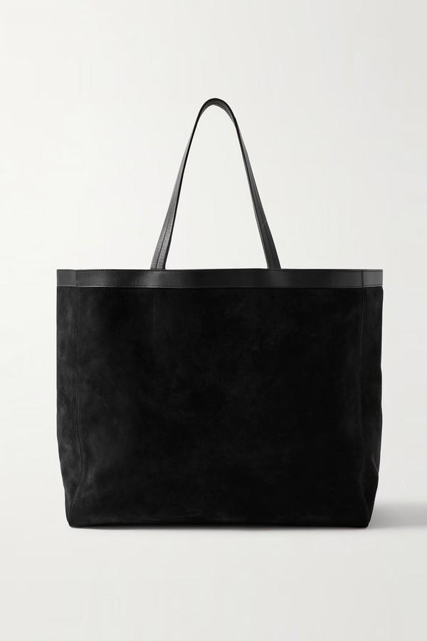 Loren Leather-Trimmed Suede Tote from Nili Lotan