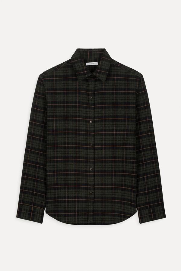 Tartan Cotton Flannel Overshirt from Sessei