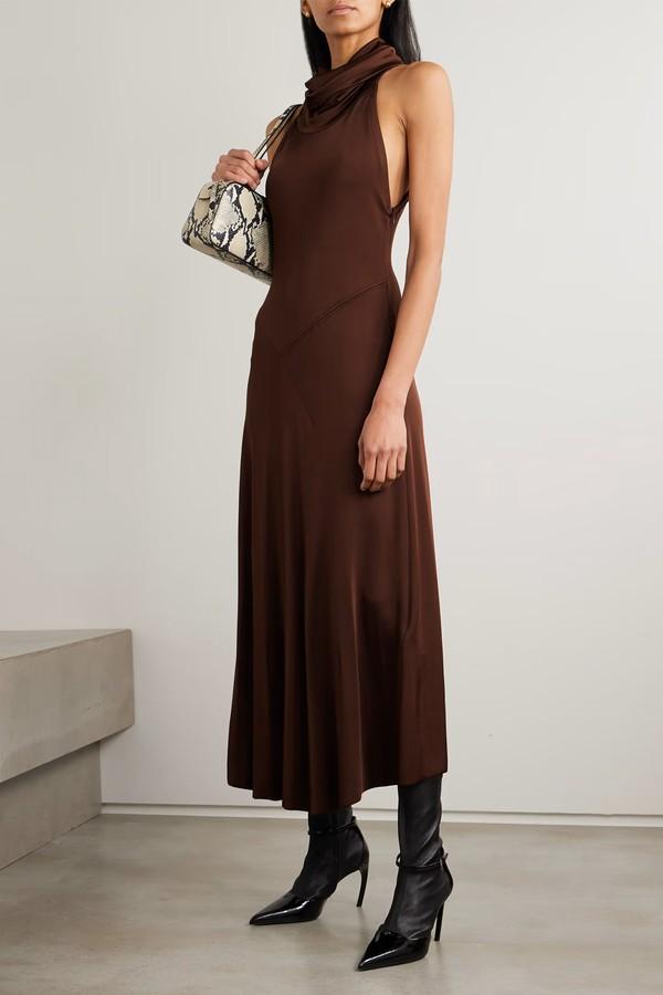 Hooded Stretch-Jersey Midi Dress from Victoria Beckham